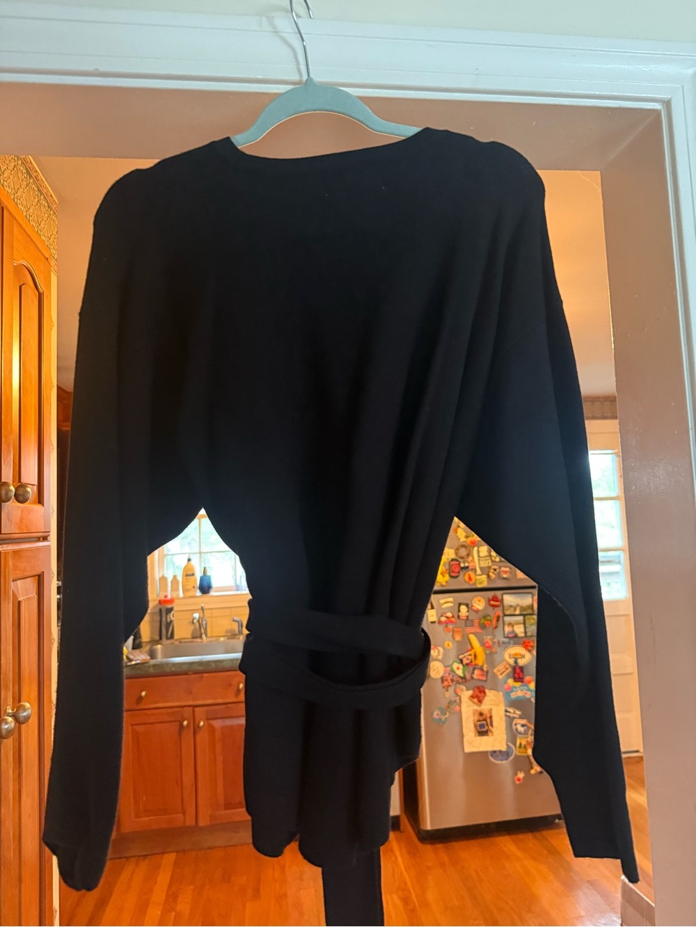 Modern Citizen Black Belted Crewneck Sweater